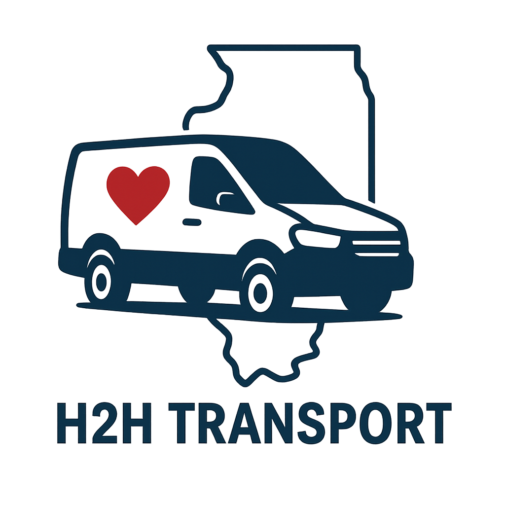 Map of Illinois highlighting H2H Cannabis locations